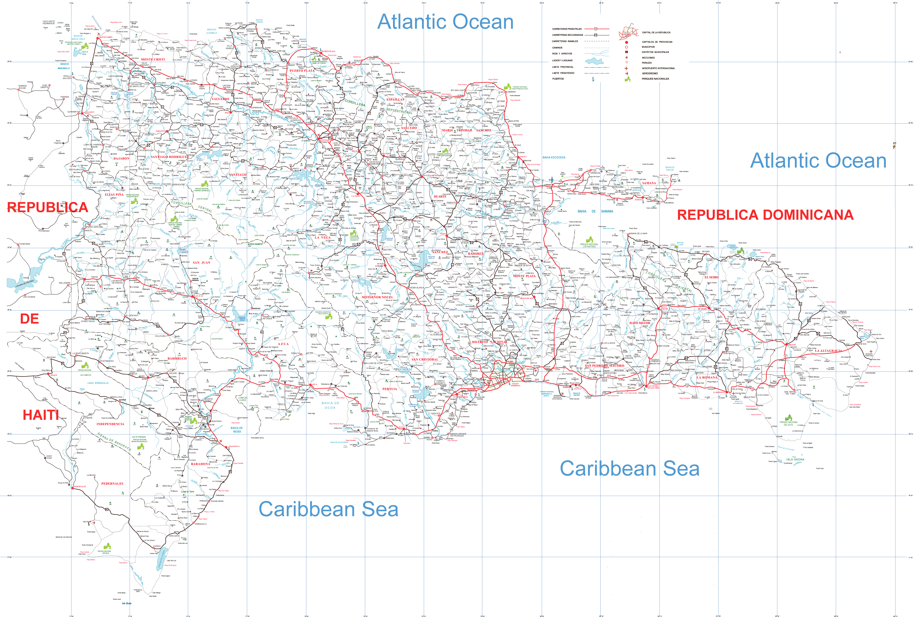 Map Full Dominicana Great Large