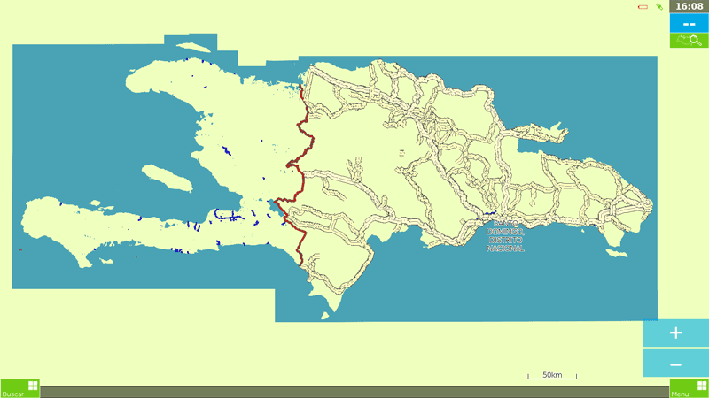 screen map Garmin Dominicana y Haiti