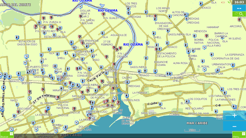 screen map Garmin Dominicana y Haiti