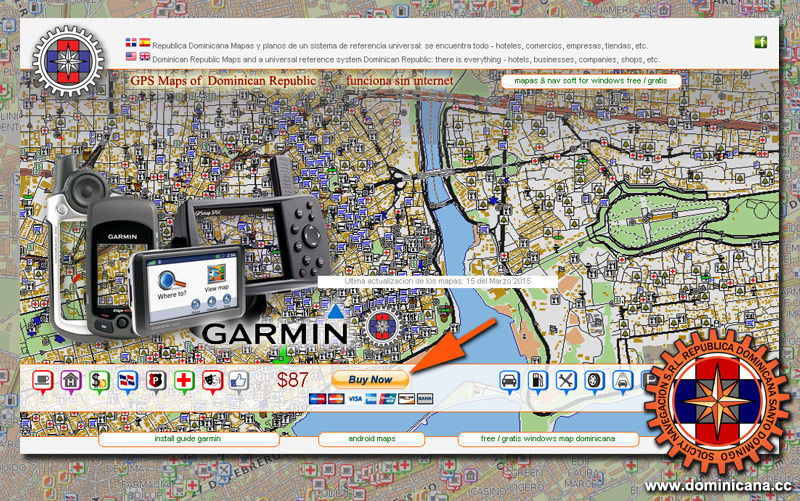 Garmin Republica Dominicana mapa