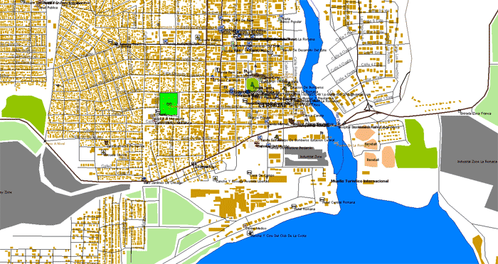 La Romana review map, republica dominicana