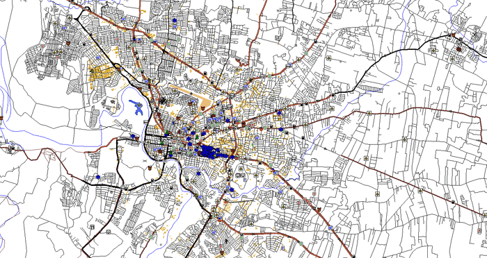 Santjago, review map, republica dominicana